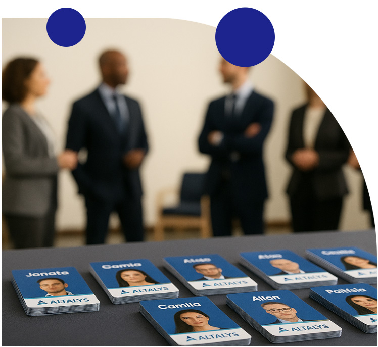 Crachás Corporativos – Produção Imediata no Evento – Expressão Studio